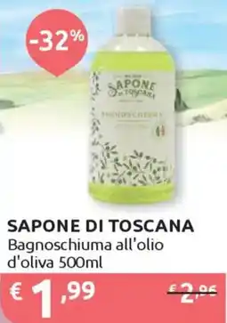 Ipersoap SAPONE DI TOSCANA Bagnoschiuma all'olio d'oliva offerta