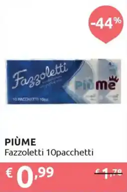 Ipersoap PIÙME Fazzoletti 10pacchetti offerta