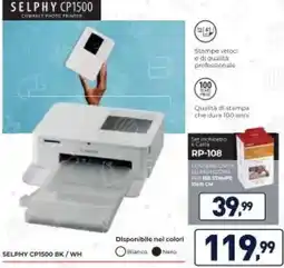 Unieuro Canon SELPHY CP1500 offerta