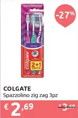 Ipersoap COLGATE Spazzolino zig zag 3pz offerta