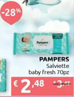 Ipersoap PAMPERS Salviette baby fresh 70pz offerta