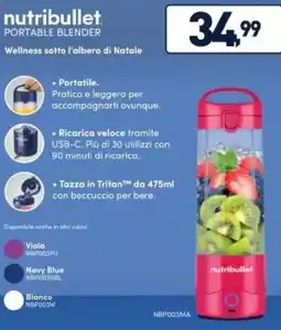 Unieuro Nutribullet portable blender offerta