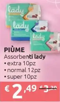 Ipersoap PIÙME Assorbenti lady offerta