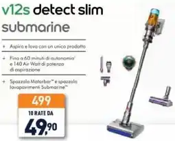 Unieuro Dyson v12s detect slim submarine offerta