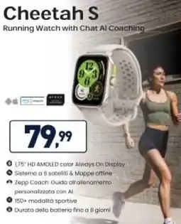 Unieuro amazfit Cheetah S Running Watch with Chat Al Coaching offerta