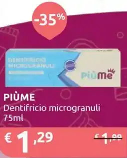 Ipersoap PIÙME Dentifricio microgranuli offerta
