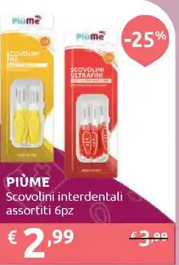 Ipersoap PIÙME Scovolini interdentaliassortiti 6pz 6pz offerta