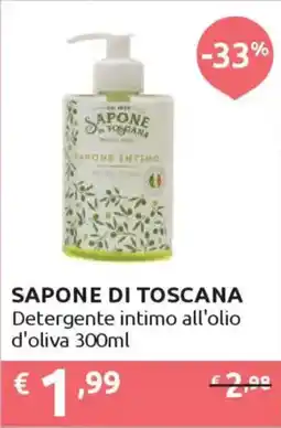 Ipersoap SAPONE DI TOSCANA Detergente intimo all'olio d'oliva offerta