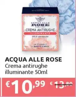 Ipersoap ACQUA ALLE ROSE Crema antirughe illuminante offerta