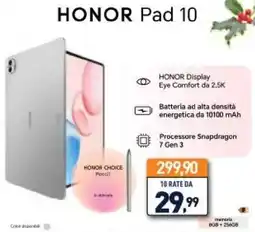 Unieuro HONOR Pad 10 offerta