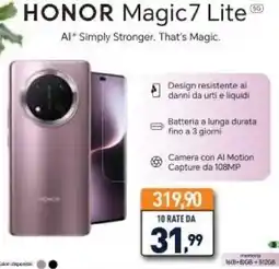 Unieuro HONOR Magic7 Lite offerta