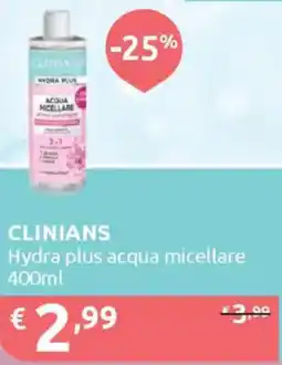 Ipersoap CLINIANS Hydra plus acqua micellare offerta