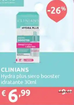 Ipersoap CLINIANS Hydra plus siero booster idratante offerta