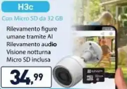 Unieuro EZVIZ H3c Con Micro SD da 32 GB offerta