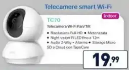Unieuro tp-link TC70 Telecamera Wi-Fi Pan/Tilt offerta