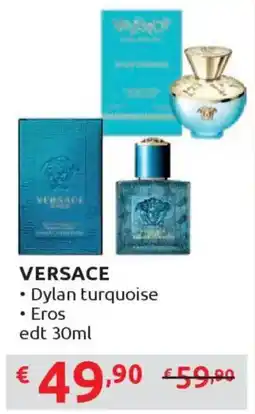 Ipersoap VERSACE Dylan turquoise Eros edt offerta