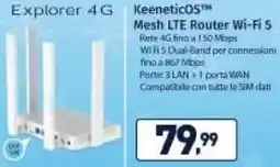 Unieuro KeeneticOS Mesh LTE Router Wi-Fi 5 offerta