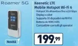 Unieuro Keenetic LTE Mobile Hotspot Wi-Fi 6 offerta