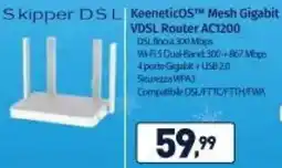 Unieuro KeeneticOS Mesh Gigabit VDSL Router AC1200 offerta