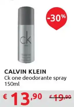 Ipersoap CALVIN KLEIN Ck one deodorante spray offerta