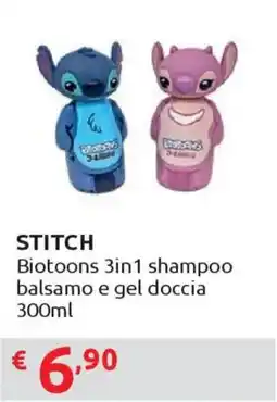 Ipersoap STITCH Biotoons 3in1 shampoo balsamo e gel doccia offerta