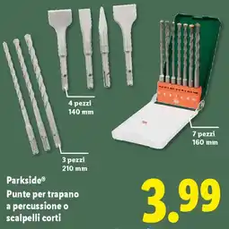 Lidl Parkside Punte per trapano a percussione o scalpelli corti offerta