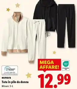 Lidl esmara Tuta in pile da donna offerta