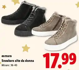 Lidl esmara Sneakers alte da donna offerta