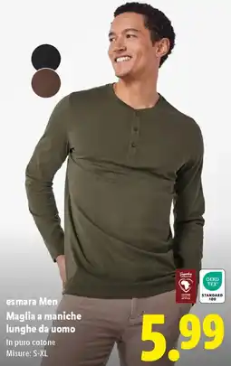 Lidl esmara Men Maglia a maniche lunghe da uomo offerta