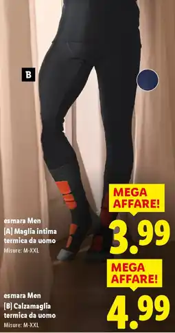 Lidl esmara Men Calzamaglia termica da uomo offerta