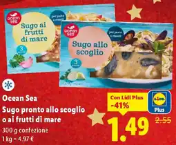 Lidl Ocean Sea Sugo pronto allo scoglio o ai frutti di mare offerta