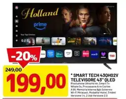 DPiù Smart tech 43qh02v televisore 43" QLED offerta