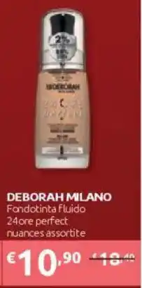 Ipersoap DEBORAH MILANO Fondotinta fluido 24ore perfect offerta