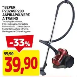 DPiù BEPER P202asp200 aspirapolvere a traino offerta