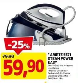 DPiù ARIETE 5571 STEAM POWER EASY offerta
