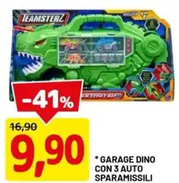 DPiù Garage dino con 3 auto sparamissili offerta