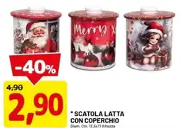 DPiù Scatola latta con coperchio offerta