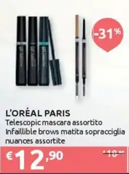 Ipersoap L'ORÉAL PARIS Telescopic mascara assortito Infaillible brows matita sopracciglia offerta