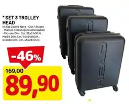 DPiù Set 3 trolley head offerta