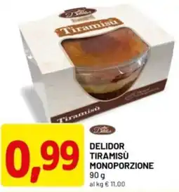 DPiù DELIDOR tiramisu monoporzione offerta