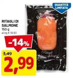 DPiù Ritagli di salmone offerta