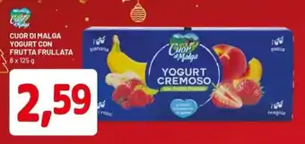 DPiù Cuor di malga yogurt con frutta frullata offerta
