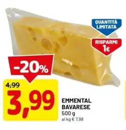 DPiù Emmental bavarese offerta