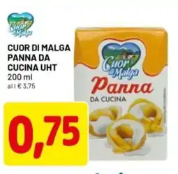 DPiù Cuor di malga panna da cucina uht offerta