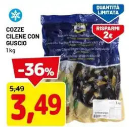 DPiù Cozze cilene con guscio offerta