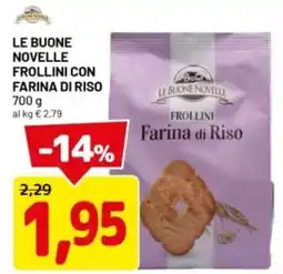 DPiù Le buone novelle frollini con farina di riso offerta