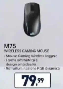 Unieuro CORSAIR M75 WIRELESS GAMING MOUSE offerta
