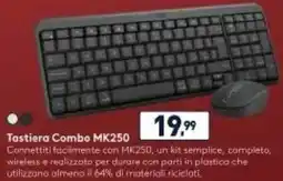 Unieuro logitech Tastiera Combo MK250 offerta