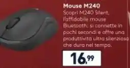Unieuro logitech Mouse M240 offerta