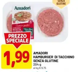 DPiù AMADORI Hamburger di tacchino senza glutine offerta